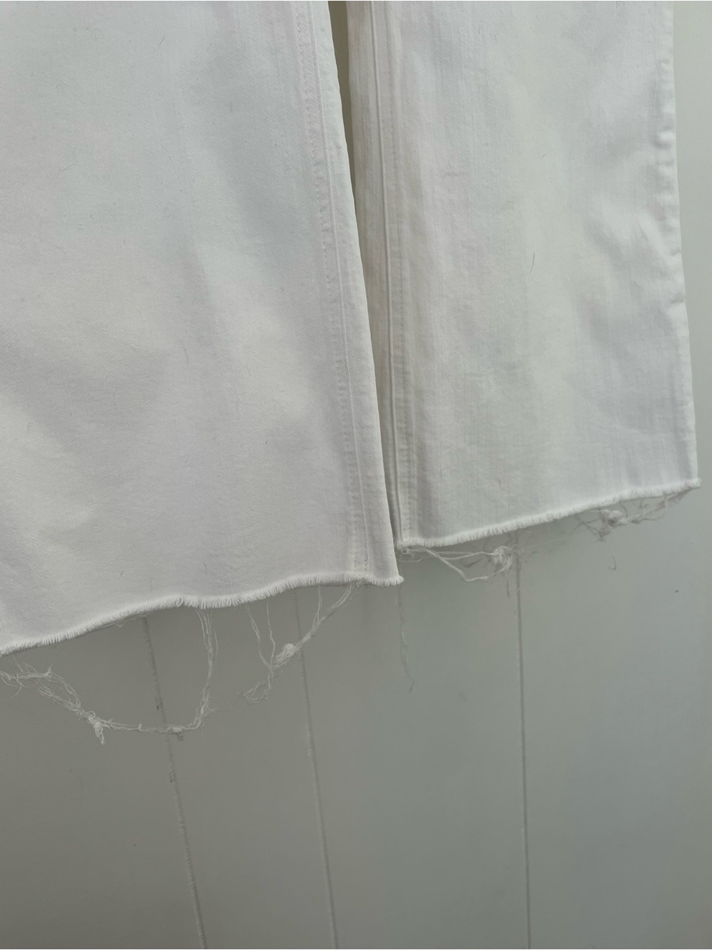 J. Crew Mid-Rise Flare Crop White Denim Jeans with Raw Hem Size 33 - Picture 2 of 10